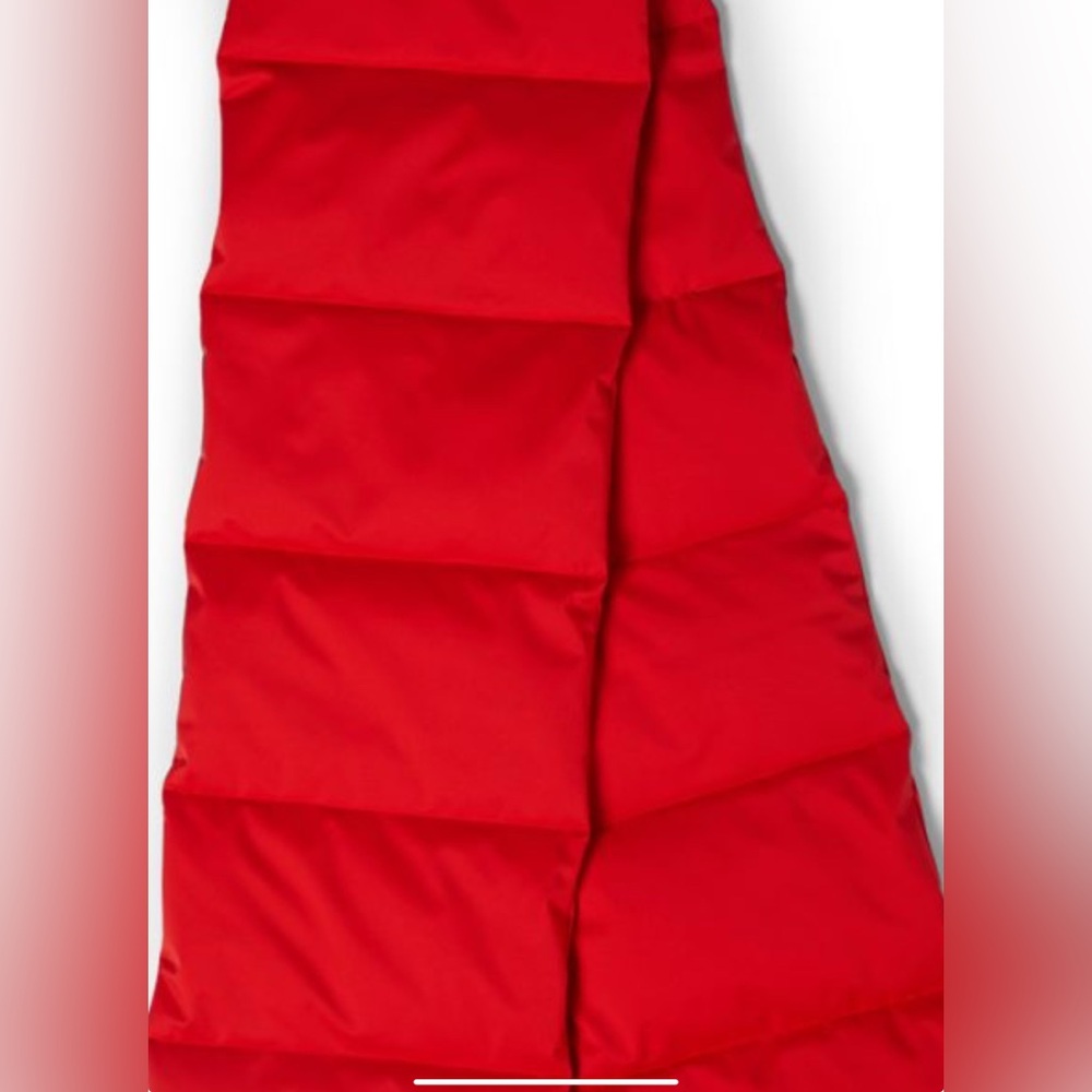** Bold Oversized Red Puffer Scarf